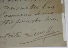 LETTRE AUTOGRAPHE SIGN&Eacute;E. L&eacute;on Xanrof