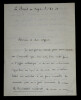 LETTRE AUTOGRAPHE SIGN&Eacute;E &Agrave; Louis ARTUS, 31 novembre 1922. Georges Goyau