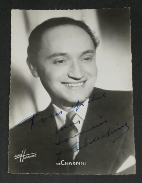 Charpini - Carte postale photographique sign&eacute;e et d&eacute;dicac&eacute;e, Studio Harcourt. Charpini