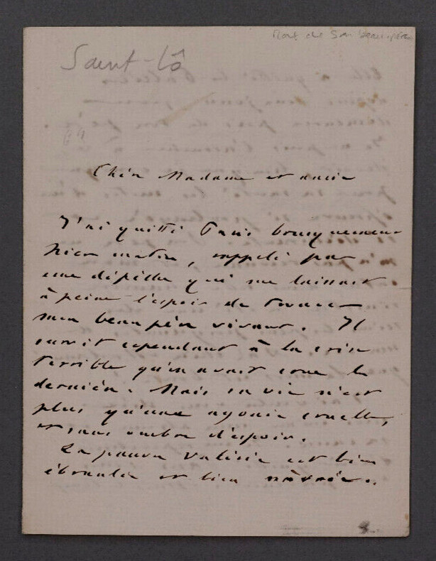 Octave FEUILLET, Romancier - LETTRE AUTOGRAPHE SIGN&Eacute;E. Octave FEUILLET