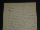 Ernest HENDL&Eacute;, Avocat et pr&eacute;fet - LETTRE AUTOGRAPHE SIGN&Eacute;E ROUEN 1884. Ernest HENDL&Eacute;
