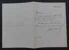 Albert VANDAL - Lettre autographe sign&eacute;e. Albert Vandal