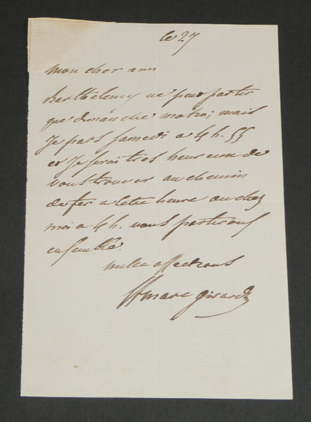 Saint-Marc GIRARDIN, Homme politique - LETTRE AUTOGRAPHE SIGN&Eacute;E. Saint-Marc GIRARDIN