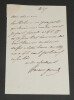 Saint-Marc GIRARDIN, Homme politique - LETTRE AUTOGRAPHE SIGN&Eacute;E. Saint-Marc GIRARDIN