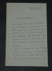 Octave AUBRY - LETTRE AUTOGRAPHE SIGN&Eacute;E &Agrave; Pierre LHOSTE - Le Second empire - 1937. Octave AUBRY