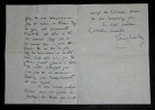 BAILLY L&eacute;on - LETTRE AUTOGRAPHE SIGN&Eacute;E &Agrave; Louis ARTUS, 1903. L&eacute;on Bailly