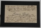 PLANTE Francis - CARTE DE VISITE AUTOGRAPHE SIGNEE DEUIL A Georges DANDELOT. Francis Plant&eacute;