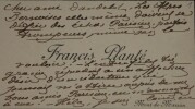 PLANTE Francis - CARTE DE VISITE AUTOGRAPHE SIGNEE DEUIL A Georges DANDELOT. Francis Plant&eacute;