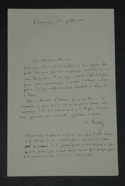 Jules TROUBAT - LETTRE AUTOGRAPHE SIGN&Eacute;E &Agrave; Emile AUCANTE, 1885. Jules TROUBAT