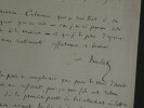 Jules TROUBAT - LETTRE AUTOGRAPHE SIGN&Eacute;E &Agrave; Emile AUCANTE, 1885. Jules TROUBAT