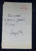LUGNE-POE Aur&eacute;lien - LETTRE AUTOGRAPHE SIGN&Eacute;E, R&Eacute;SERVATION DE PLACES c.1890. Aur&eacute;lien Lugn&eacute;-Poe