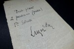 LUGNE-POE Aur&eacute;lien - LETTRE AUTOGRAPHE SIGN&Eacute;E, R&Eacute;SERVATION DE PLACES c.1890. Aur&eacute;lien Lugn&eacute;-Poe