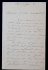 Paul MOUNET, Acteur - LETTRE AUTOGRAPHE SIGN&Eacute;E, 1886. Paul MOUNET