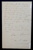 Paul MOUNET, Acteur - LETTRE AUTOGRAPHE SIGN&Eacute;E, 1886. Paul MOUNET
