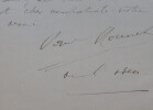 Paul MOUNET, Acteur - LETTRE AUTOGRAPHE SIGN&Eacute;E, 1886. Paul MOUNET