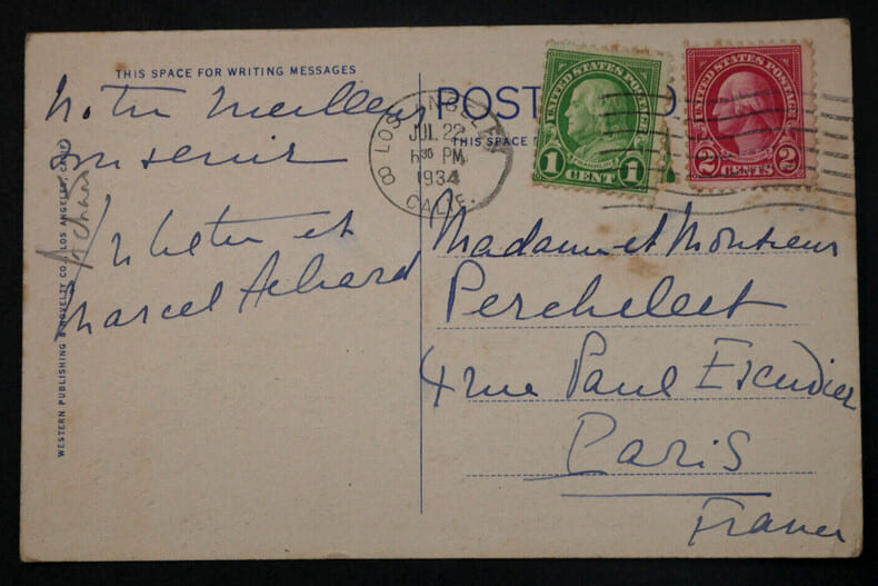 Marcel ACHARD, Ecrivain - CARTE POSTALE AUTOGRAPHE SIGN&Eacute;E A PERCHELLET 1934. Marcel ACHARD