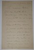 LETTRE AUTOGRAPHE SIGN&Eacute;E DESTIN&Eacute;E A Louis ROBIN, 1927. VIVREL Andr&eacute;-L&eacute;on