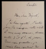 Charles Louis Saulces DE FREYCINET - LETTRE AUTOGRAPHE SIGN&Eacute;E. Charles Louis Saulces DE FREYCINET