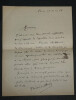 Fr&eacute;d&eacute;ric PLESSIS - LETTRE AUTOGRAPHE SIGN&Eacute;E de condol&eacute;ances, 1928. Fr&eacute;d&eacute;ric Plessis