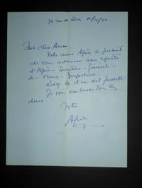 HUMBERT Agnès - LETTRE DACTYLO SIGNÉE et LETTRE AUTOGRAPHE SIGNÉE, PARIS 1950
