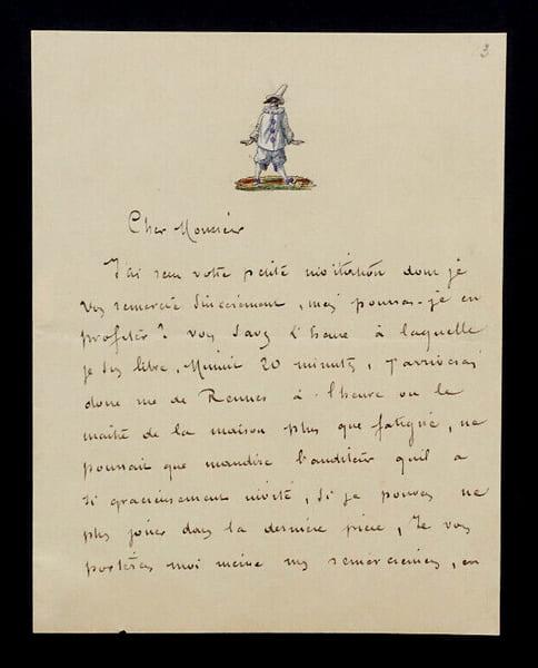 Gilles DE SAINT-GERMAIN, Com&eacute;dien - LETTRE AUTOGRAPHE SIGN&Eacute;E. Gilles DE SAINT-GERMAIN