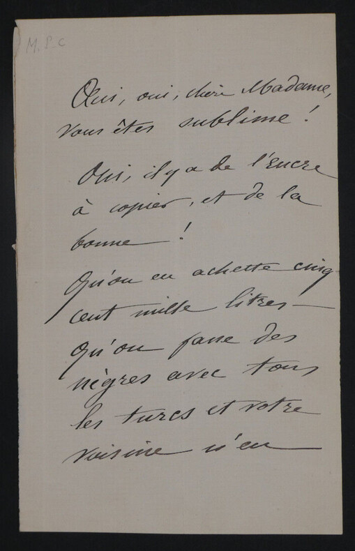 Jeanne ARNOULT-PLESSY, Actrice - LETTRE AUTOGRAPHE SIGN&Eacute;E. Jeanne ARNOULT-PLESSY