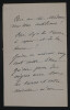 Jeanne ARNOULT-PLESSY, Actrice - LETTRE AUTOGRAPHE SIGN&Eacute;E. Jeanne ARNOULT-PLESSY
