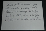 Michel LACLOTTE, Historien de l'art - CARTE DE VISITE AUTOGRAPHE. Michel LACLOTTE