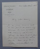Paul POREL, Acteur et directeur de th&eacute;&acirc;tre - LETTRE AUTOGRAPHE SIGN&Eacute;E, 1886. Paul POREL