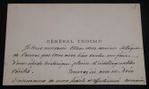 Louis Jules TROCHU, Homme d'&Eacute;tat - CARTE DE VISITE AUTOGRAPHE DE REMERCIEMENTS. Louis Jules TROCHU