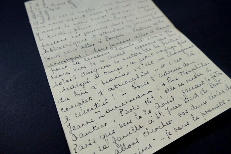DE CHAMBURE Genevi&egrave;ve - LETTRE AUTOGRAPHE SIGN&Eacute;E &Agrave; Antoinette BUCQUET Naples 1928. Genevi&egrave;ve de Chambure