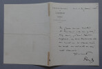 Paul POREL, Acteur et directeur de th&eacute;&acirc;tre - LETTRE AUTOGRAPHE SIGN&Eacute;E, 1886. Paul POREL