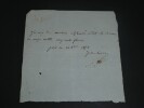 Jules FAVRE, Avocat - NOTE AUTOGRAPHE SIGN&Eacute;E - 1853. Jules FAVRE