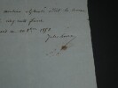 Jules FAVRE, Avocat - NOTE AUTOGRAPHE SIGN&Eacute;E - 1853. Jules FAVRE