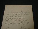 Gustav von Moser - Po&egrave;me autographe sign&eacute; : 6 vers dont 3 titres de ces pi&egrave;ces - 1891. Gustav von Moser