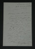 G&eacute;n&eacute;ral &Eacute;mile F&eacute;lix FLEURY - LETTRE AUTOGRAPHE SIGN&Eacute;E. &Eacute;mile F&eacute;lix FLEURY