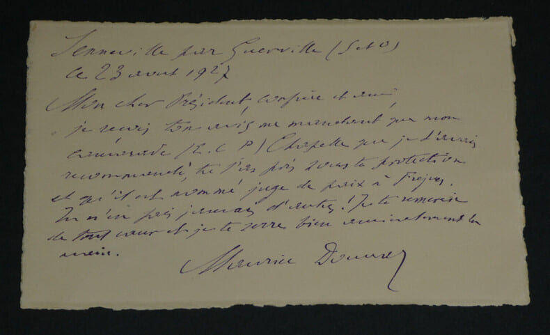 Maurice DONNAY - CARTE LETTRE AUTOGRAPHE SIGN&Eacute;E, 1927. Maurice DONNAY
