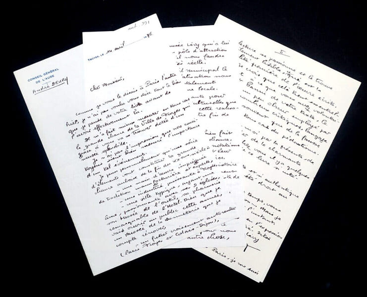 Andr&eacute; BEURY, Journaliste - LETTRE AUTOGRAPHE SIGN&Eacute;E DE 5 PAGES , 1976. Andr&eacute; BEURY