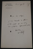 Yves GUYOT, Homme politique - LETTRE AUTOGRAPHE SIGN&Eacute;E 1887 PARIS. Yves GUYOT