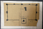 Ch&acirc;teau de Vincennes Plan G&eacute;n&eacute;ral - Dessin original sign&eacute;. Louis Henri Laffill&eacute;e