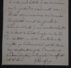 Jules DUFAURE, Ancien 1er ministre France- LETTRE AUTOGRAPHE SIGN&Eacute;E TOULON 1868. Jules DUFAURE