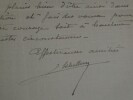 G&eacute;n&eacute;ral SCHILLEMANS - Lettre autographe sign&eacute;e au Caporal DRAIN 1917 Saint-Brieuc. G&eacute;n&eacute;ral SCHILLEMANS