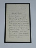 Octave AUBRY Lettre autographe sign&eacute;e &agrave; Maurice DONNAY - Candidature &agrave; l'Acad&eacute;mie, 1936. Octave AUBRY