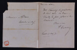 Louis Fran&ccedil;ois DUMAINE, Acteur - LETTRE AUTOGRAPHE SIGN&Eacute;E, 1871. Louis Fran&ccedil;ois DUMAINE