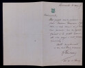 Louis Fran&ccedil;ois DUMAINE, Acteur - LETTRE AUTOGRAPHE SIGN&Eacute;E. Louis Fran&ccedil;ois DUMAINE