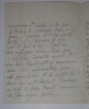 LETTRE AUTOGRAPHE SIGNEE &Agrave; Auguste DORCHAIN. H&eacute;l&egrave;ne Vacaresco