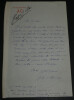Jules CLARETIE, Romancier - LETTRE AUTOGRAPHE SIGN&Eacute;E SUR UN EVENEMENT FACHEUX. Jules CLARETIE