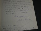 Jules CLARETIE, Romancier - LETTRE AUTOGRAPHE SIGN&Eacute;E SUR UN EVENEMENT FACHEUX. Jules CLARETIE