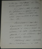 Camille DOUCET - LETTRE AUTOGRAPHE SIGN&Eacute;E au Secr&eacute;taire G&eacute;n&eacute;ral, 1866. Camille Doucet