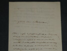 Ars&egrave;ne de CEY - Lettre autographe sign&eacute;e - Nouvelle pi&egrave;ce en deux actes - 2 pages. Ars&egrave;ne de CEY